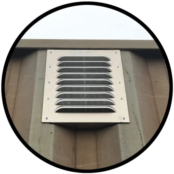 Shipping Container Rectangular Louvered Gable Vent (2 Pack) For Preventing Condensation And Excessive Heat