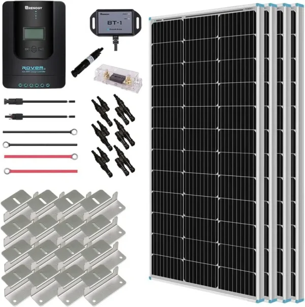 Shipping Container Solar Panel Power Kit – 100watt Each / 12volt (4 Panel Pack)